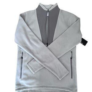 Gray Fleece Zip-Up Jacket